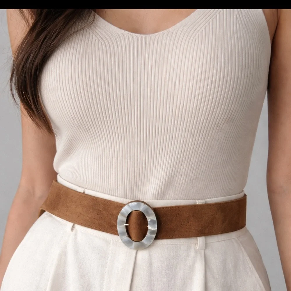Women’s Chic Brown Leather‎ Indie Bohemian Belt